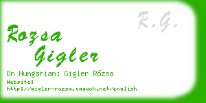 rozsa gigler business card